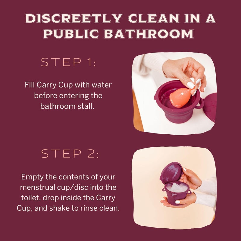 Pixie Cup Pixie Menstrual Cup Compact Sterilizer - Good for Public Restrooms, Camping or Dorms - Collapsible Cleaner Container for Your Menstrual Disc & Period Cup - Microwavable - Reusable - Case Holder - Image 4